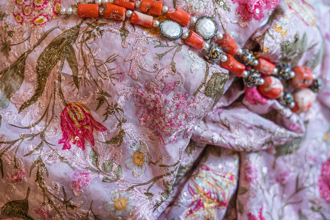 Embroidered chinons