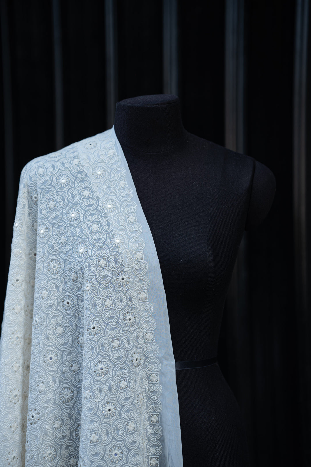 Embroidered Dyeable Georgette