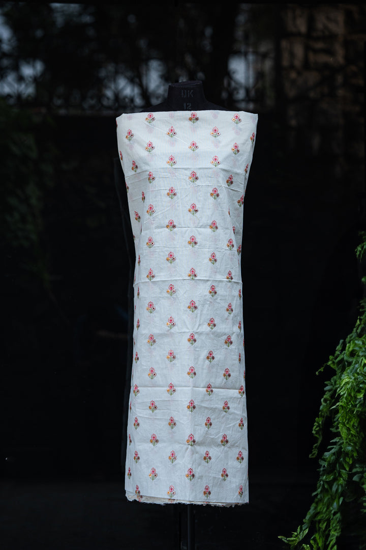 Embroidered cambric cotton