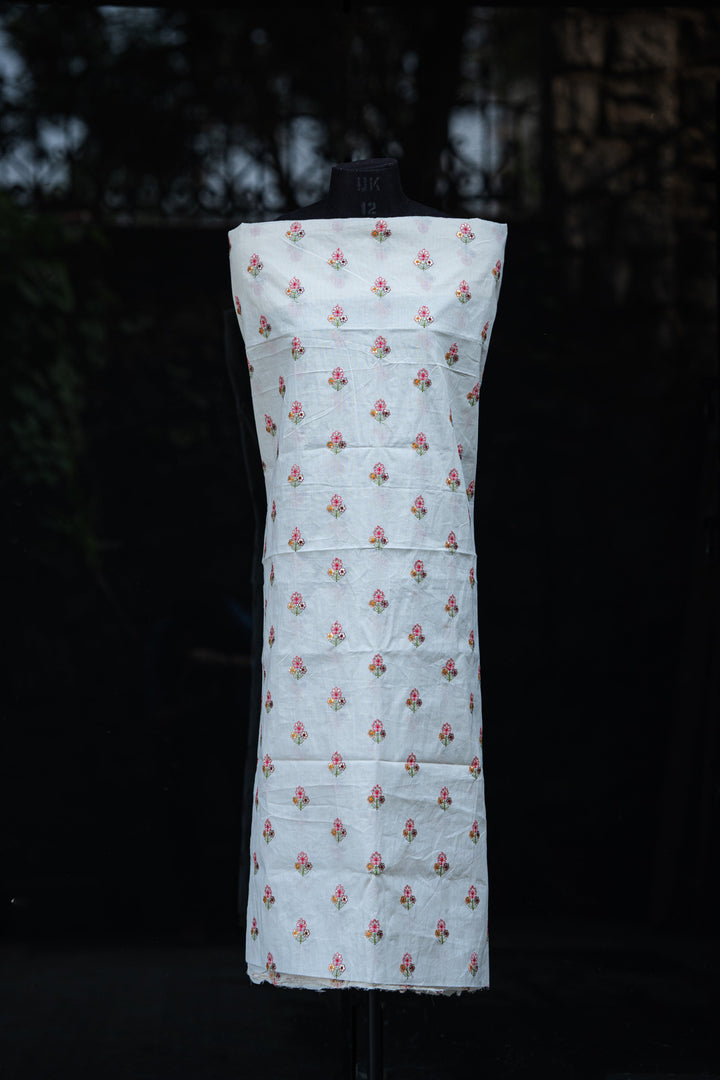 Embroidered cambric cotton