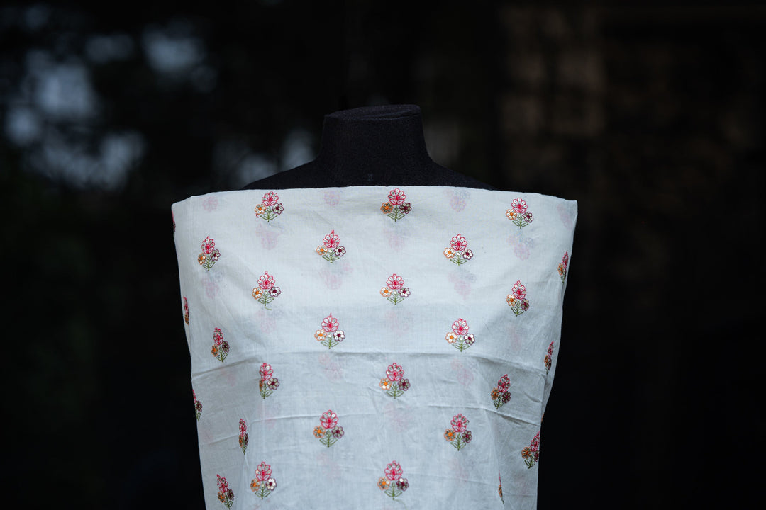 Embroidered cambric cotton