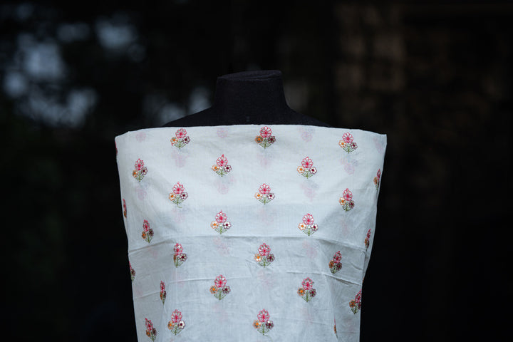Embroidered cambric cotton