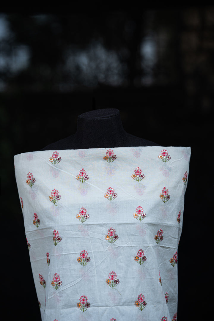 Embroidered cambric cotton