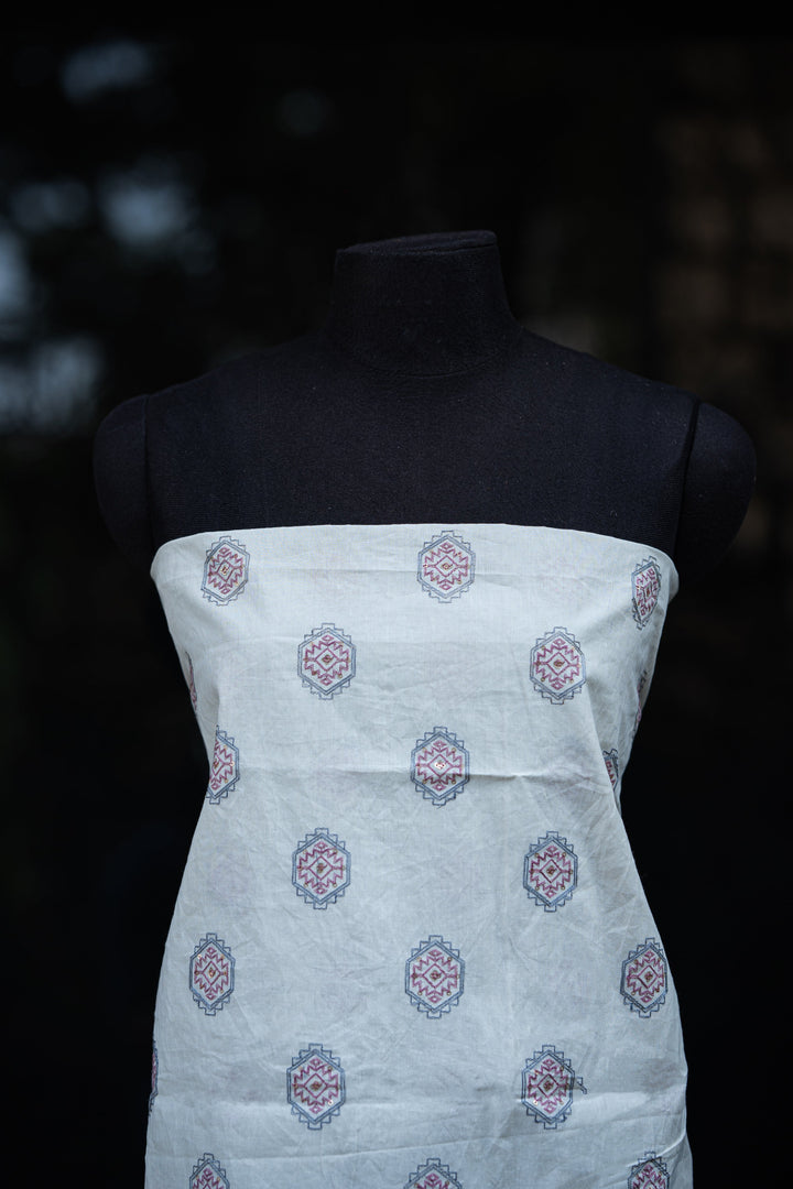 Embroidered cambric cotton
