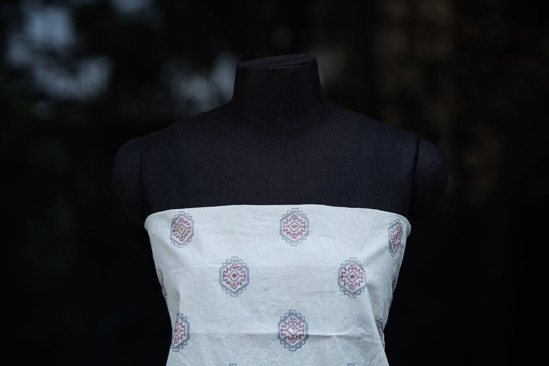 Embroidered cambric cotton