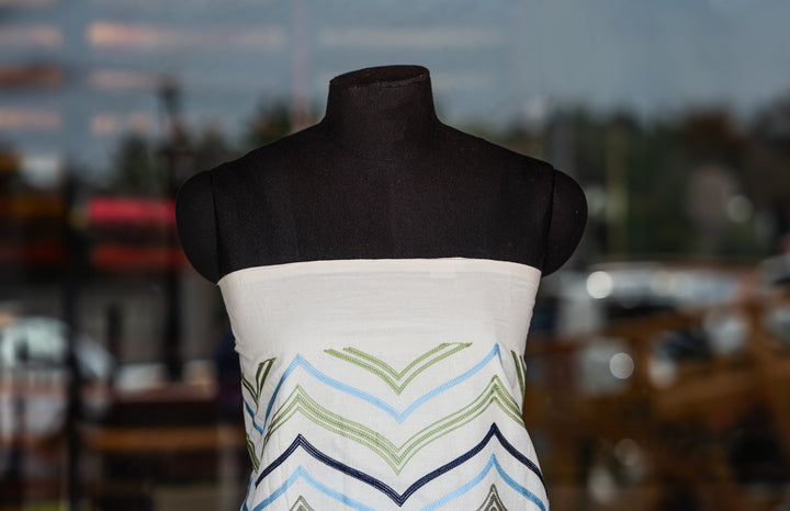 Embroidered cambric cotton
