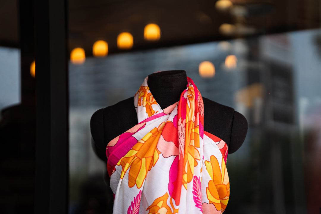 Printed linen satin