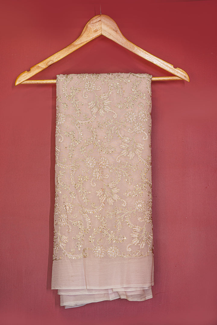 Thread embroidered georgettes in pastels