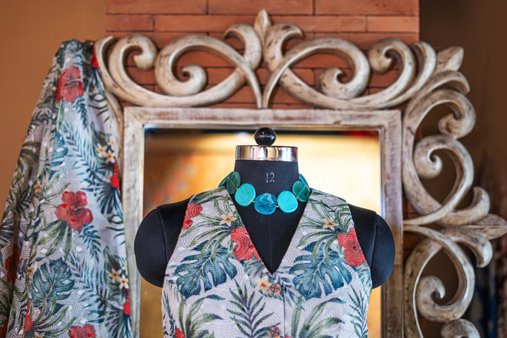 Embroidered Kota with prints