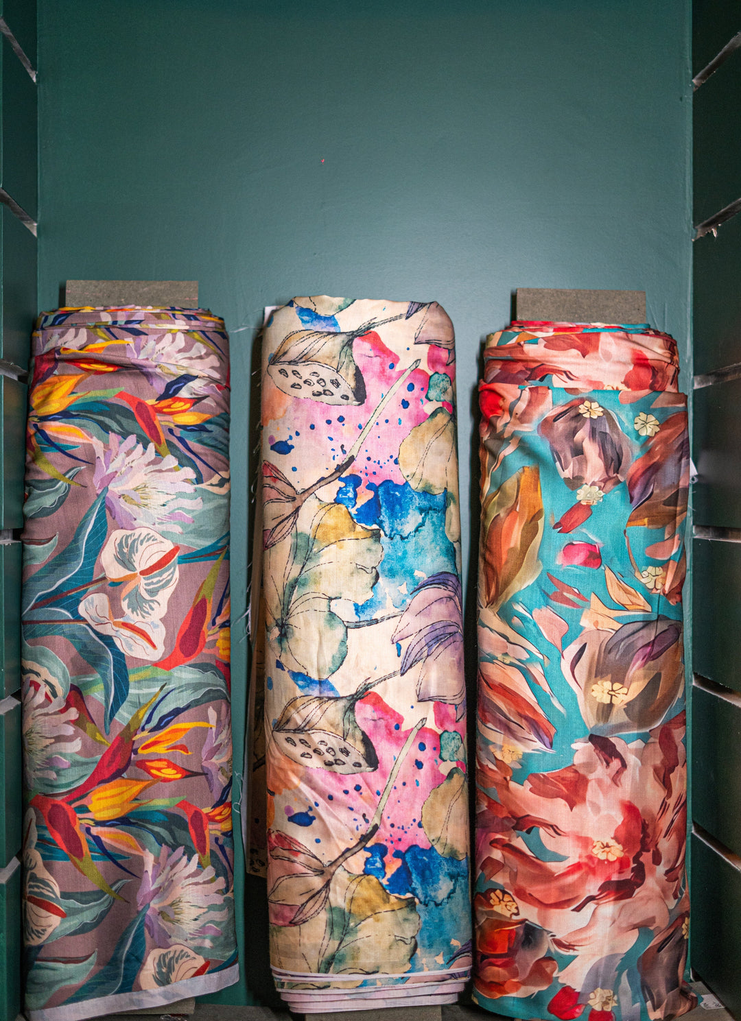 Printed Linen satin