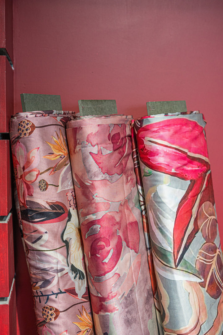 Floral Linen Satins