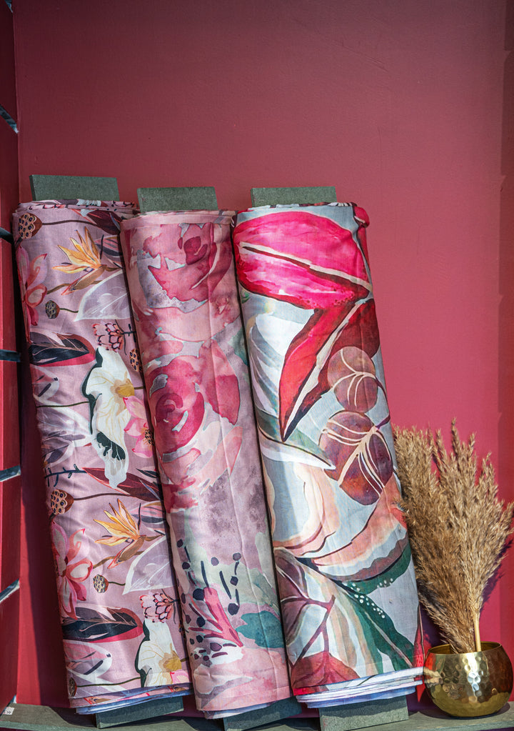 Printed Linen Satin