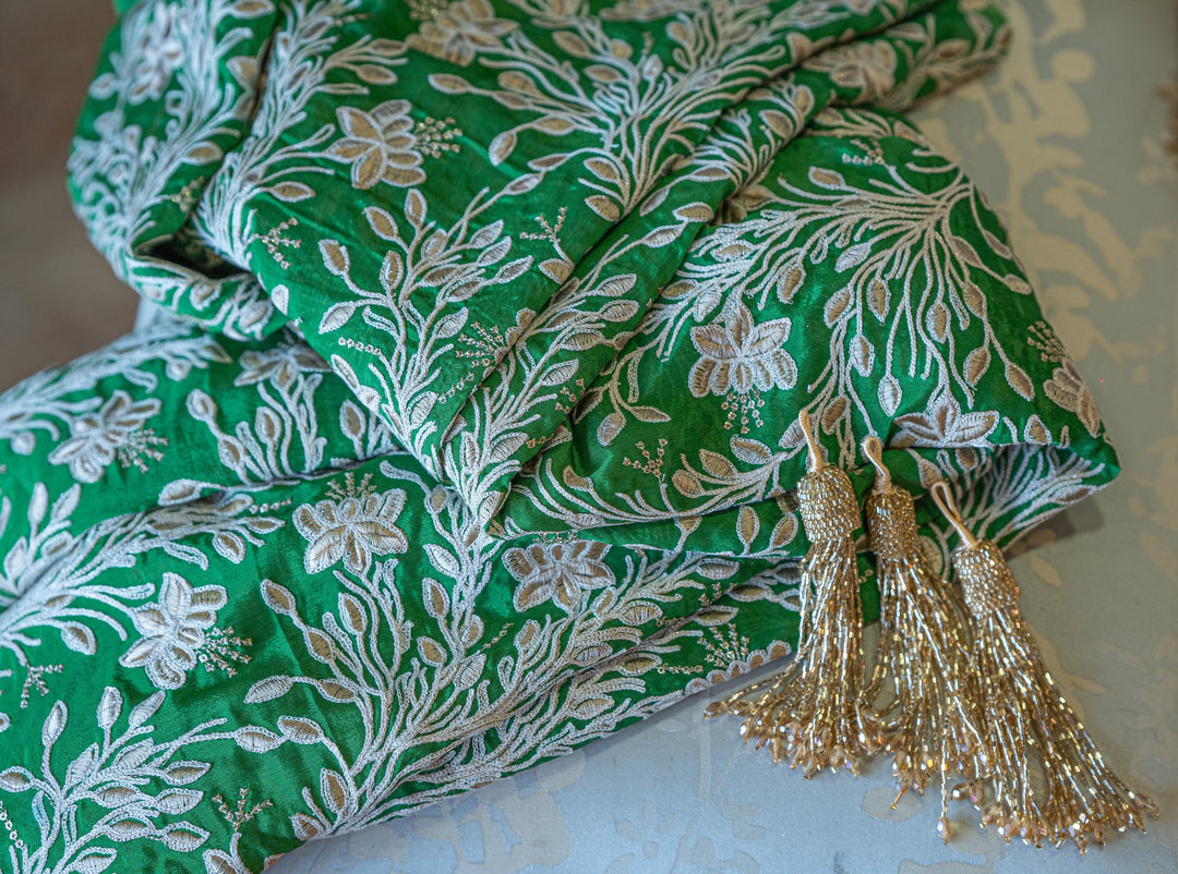Heavy Embroidered Chinon