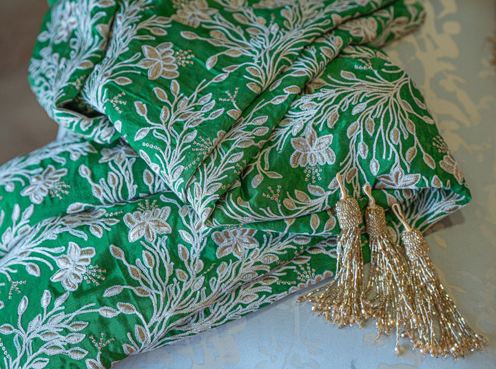 Heavy Embroidered Chinon