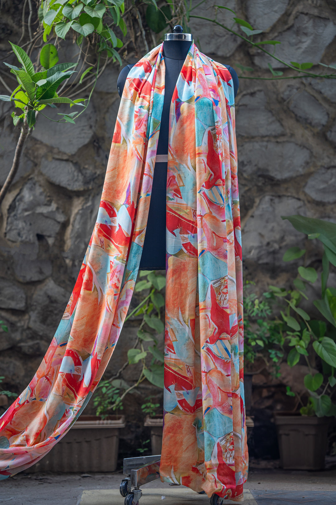 Printed viscose crepes