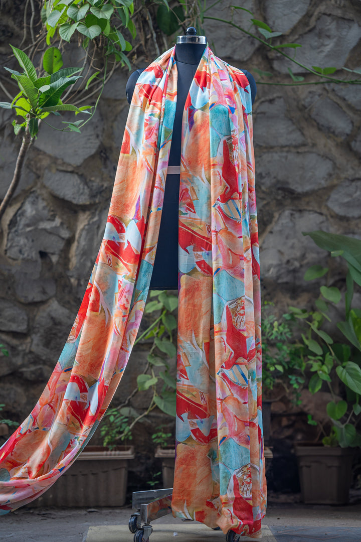 Printed viscose crepes