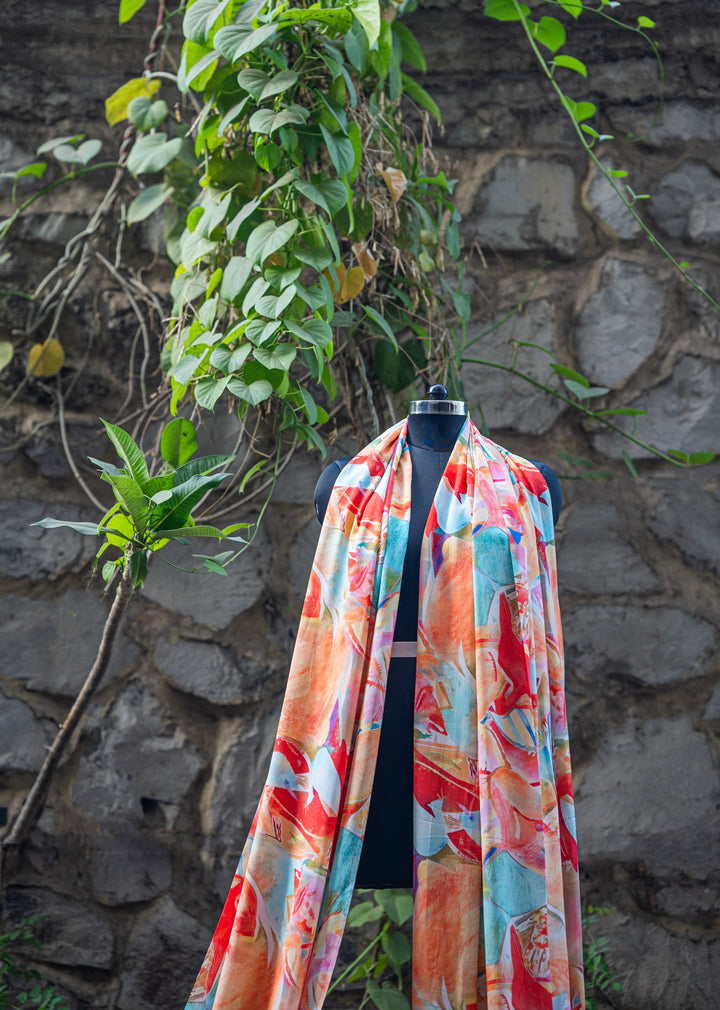 Printed viscose crepes