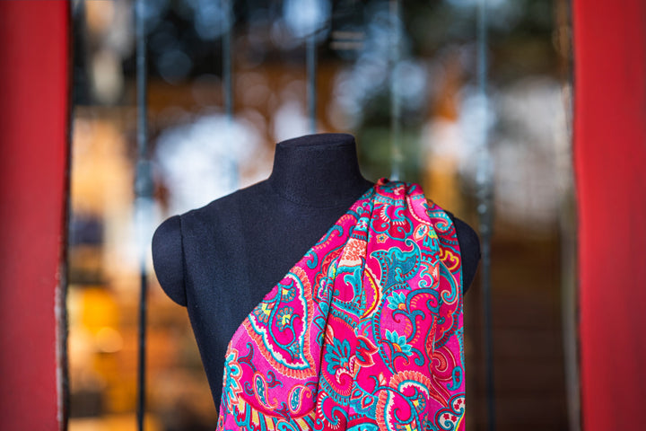 Printed flowy crapes