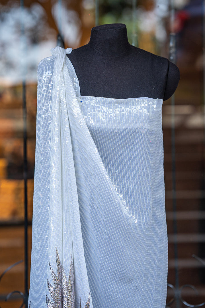 embroidered georgette