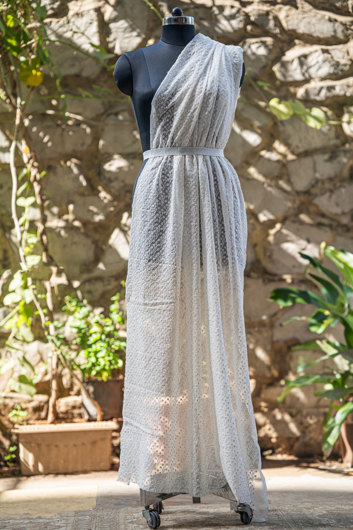 Embroidered dyeable georgettes