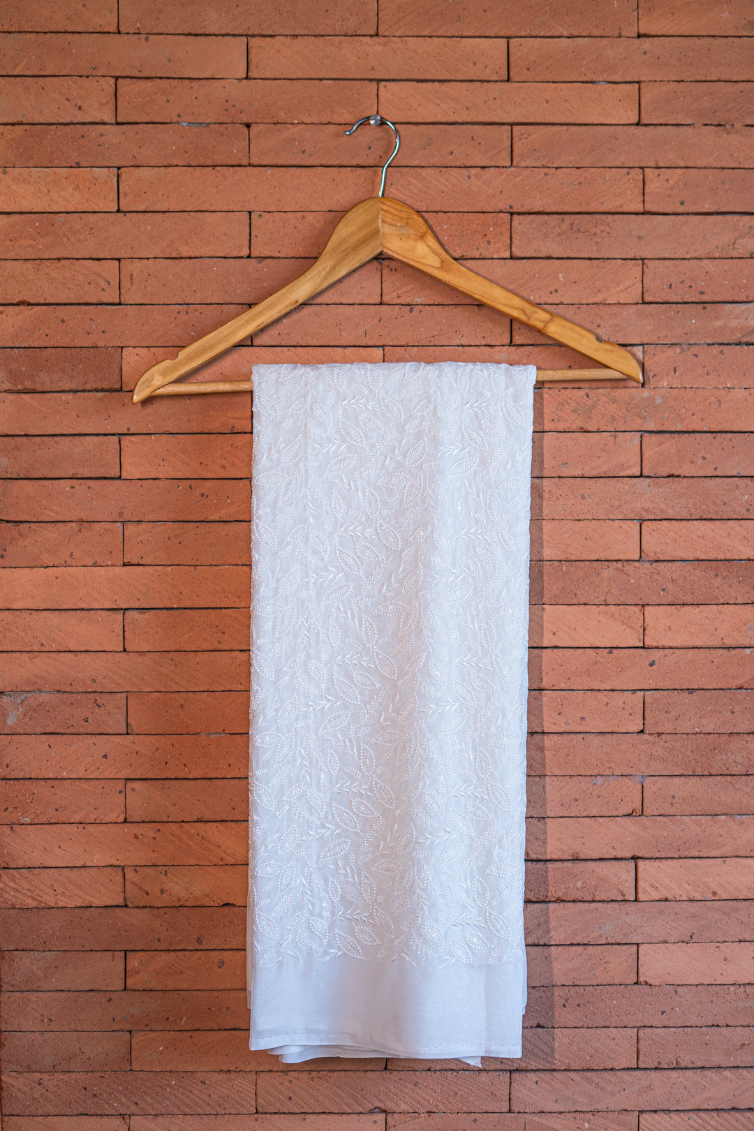 Embroidered dyeable organza