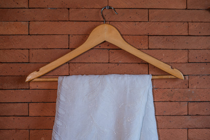 Embroidered organza