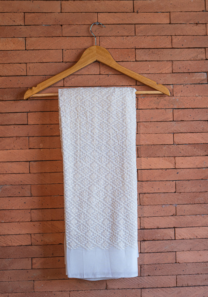 Embroidered dyeable georgettes