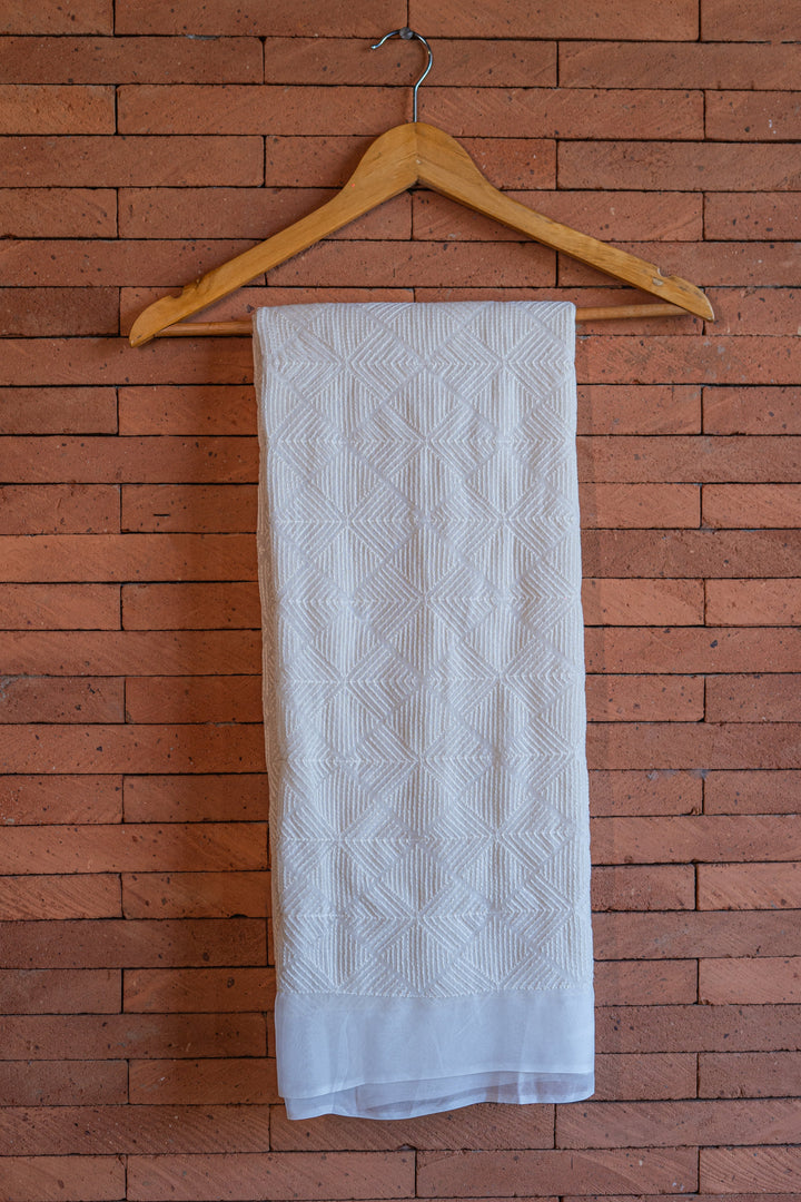 Embroidered dyeable georgettes