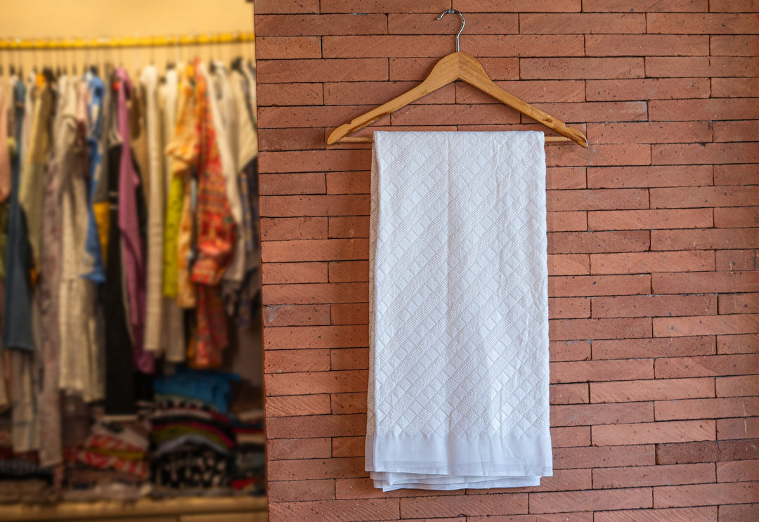 Dyeable embroidered georgettes