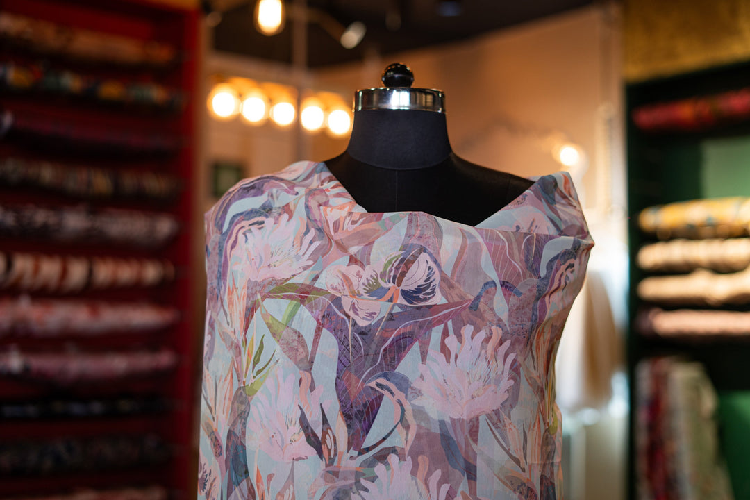 Flowy printed fabric