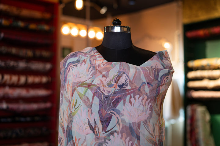 Flowy printed fabric