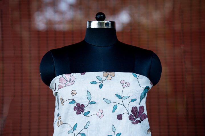 Embroidered cambric cotton