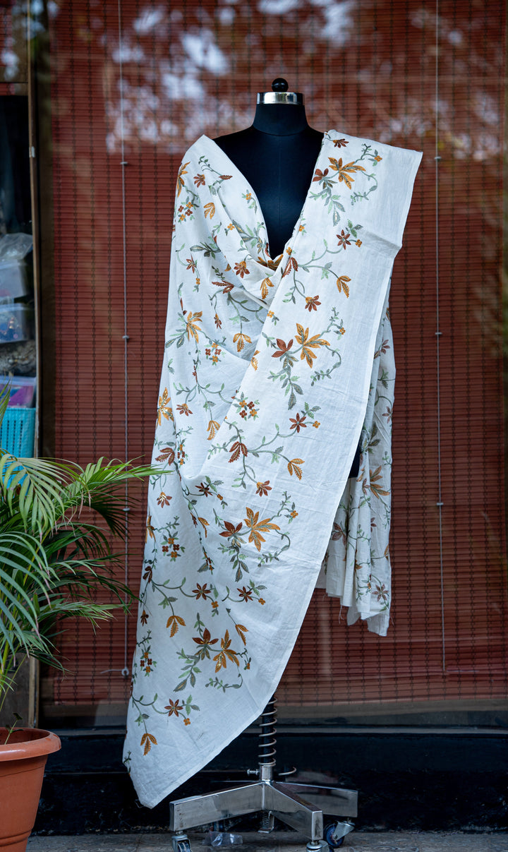 Embroidered cambric cotton