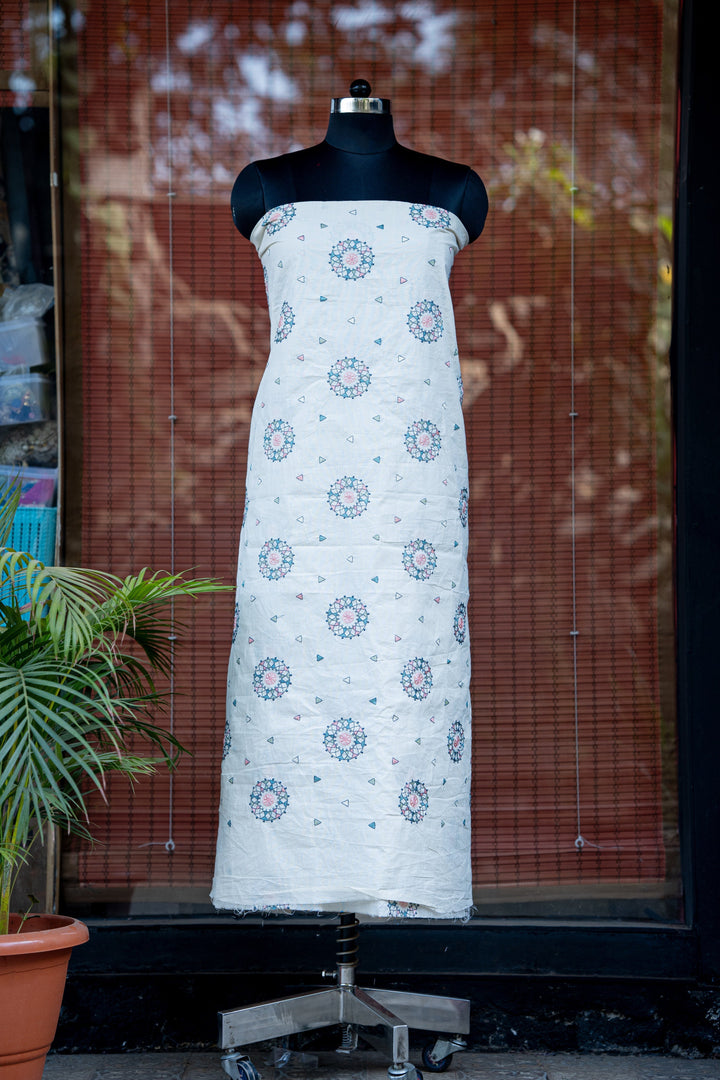 Embroidered cambric cotton