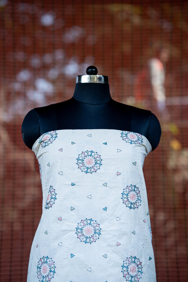 Embroidered cambric cotton