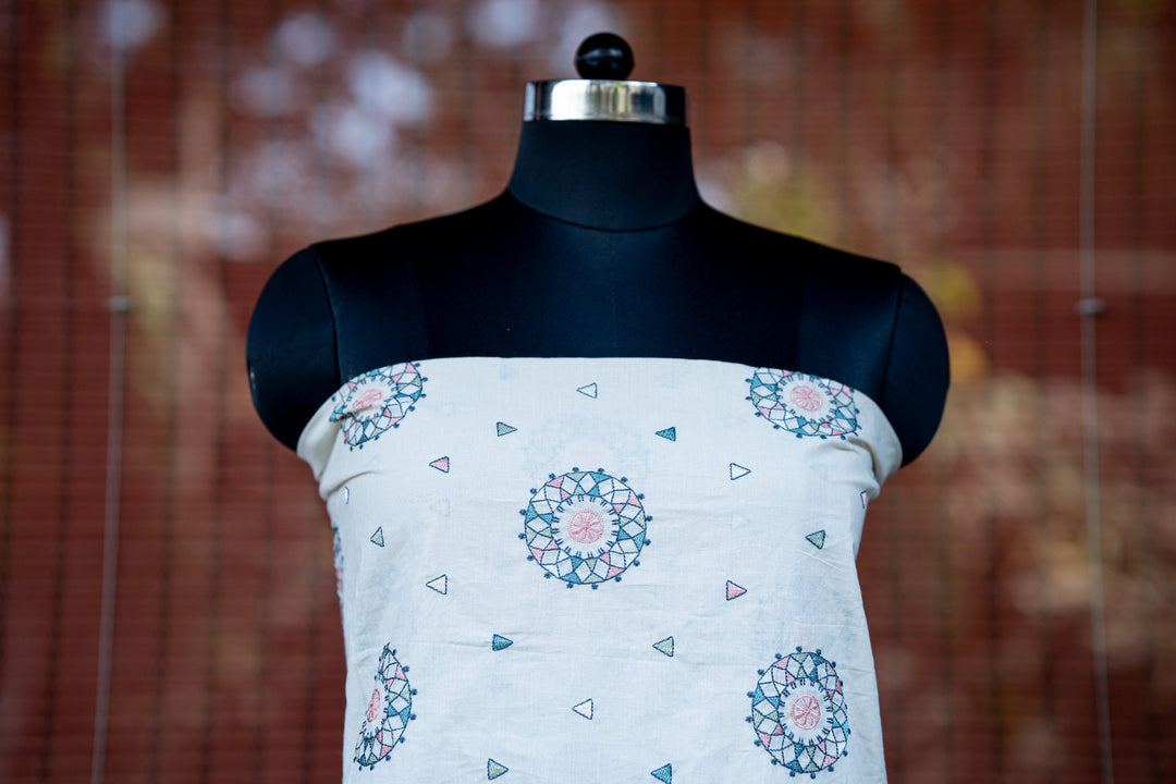 Embroidered cambric cotton