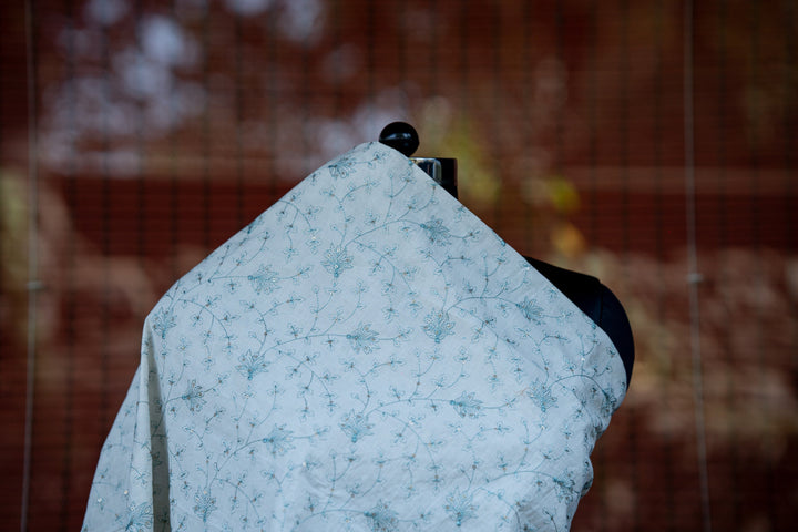 Embroidered cambric cotton