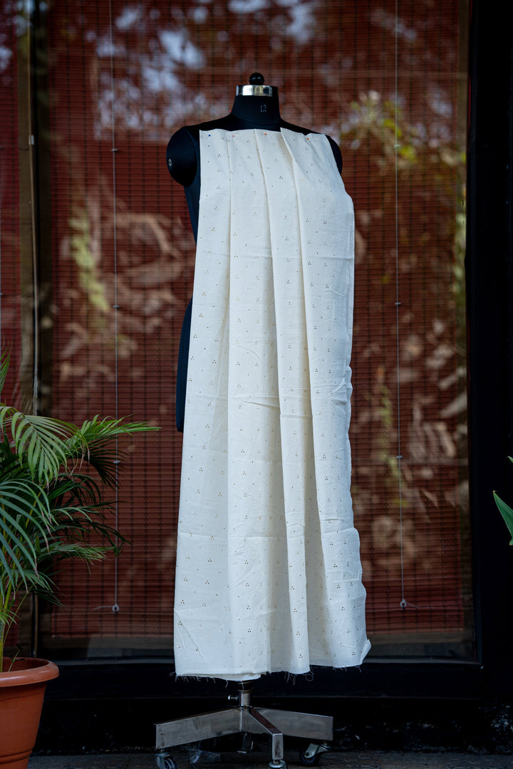 Cambric cotton with Mukaish