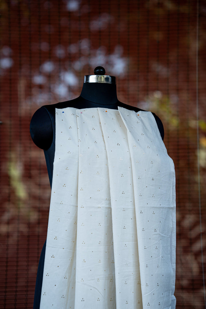 Cambric cotton with Mukaish