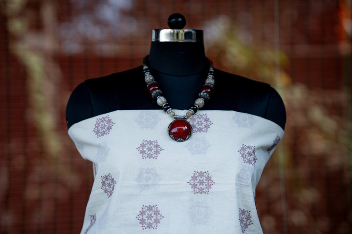 Embroidered cambric cotton