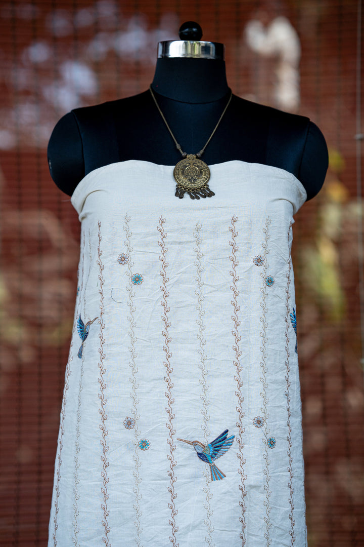 Embroidered cambric cotton