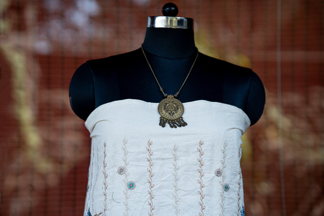 Embroidered cambric cotton