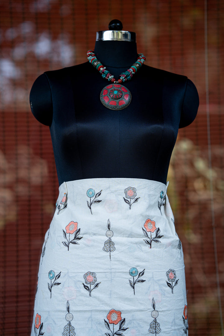 Embroidered cambric cotton