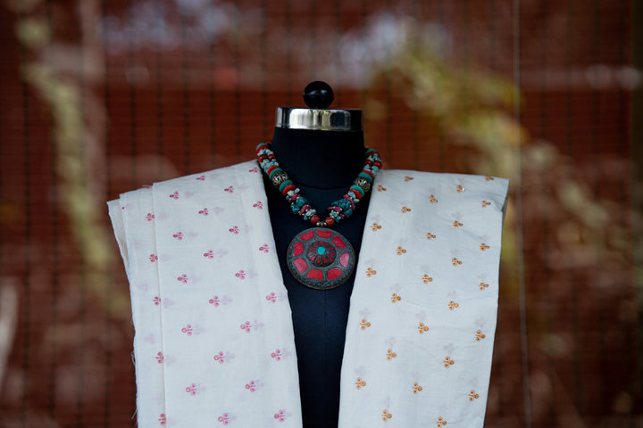 Embroidered cambric cotton