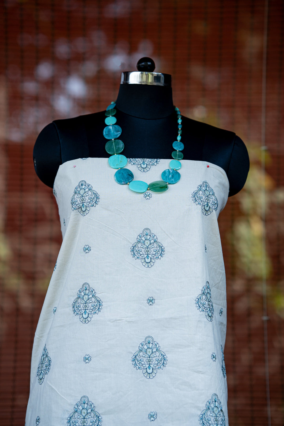 Embroidered cambric cotton
