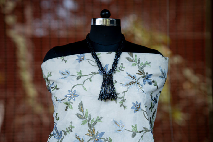 Embroidered cotton cambric