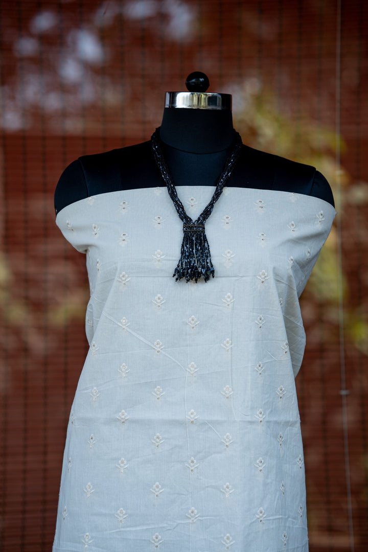 Embroidered cotton cambric
