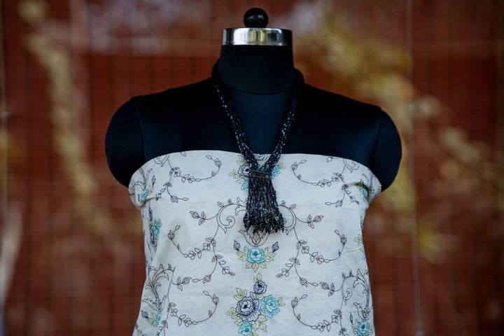 Embroidered cotton cambric
