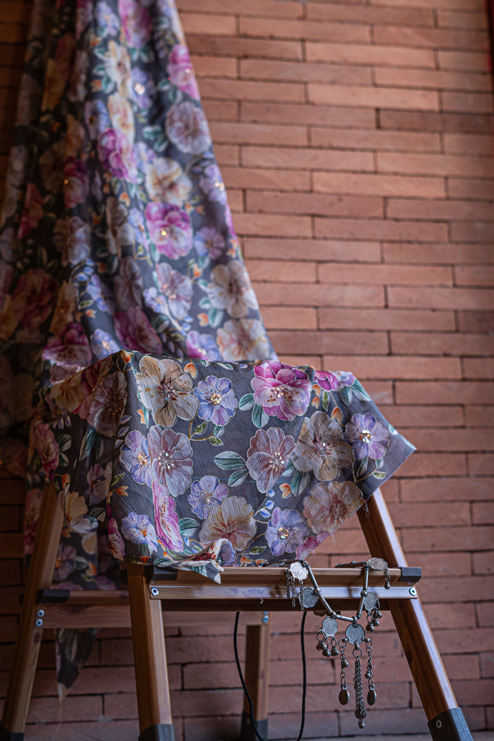 embroidered chinons